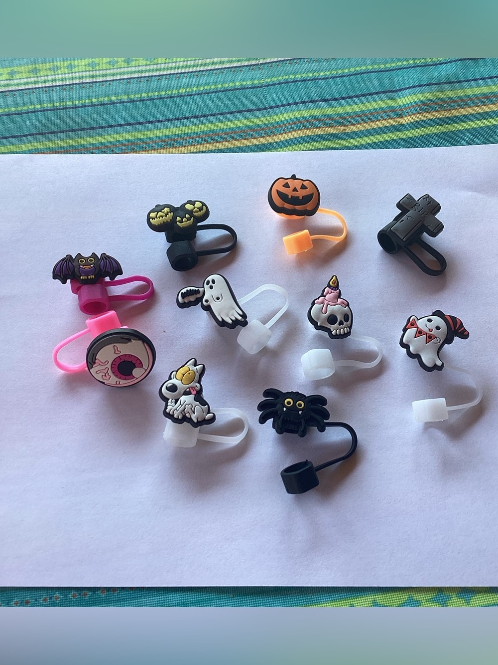 Halloween Straw Toppers - set of 10